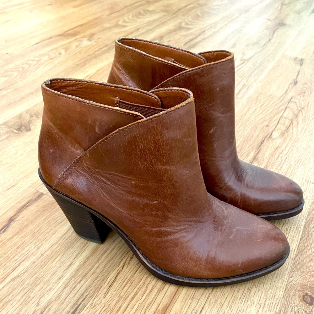 Lucky brand brown heel booties